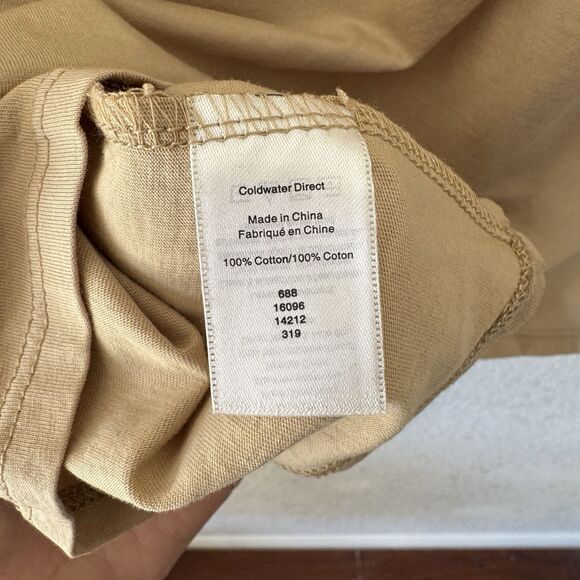 Coldwater Creek 1X Women’s Shortsleeve Wrap Top Sand Tan Color Classic Capsule - Picture 8 of 9